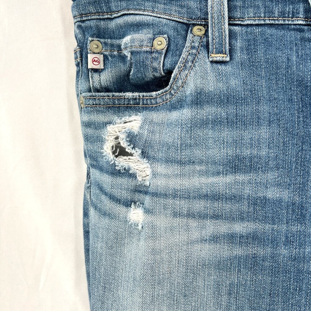 AG Adriano Goldschmied The Stilt Crop cigarette crop distressed skinny jeans 29 - Picture 11 of 13